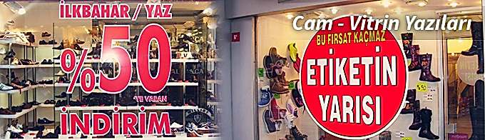 Cam ve Vitrin Yazıları